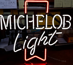 michelob light vintage neon